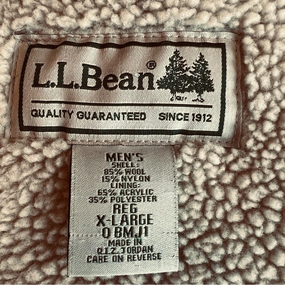 L.L. Bean Wool Sherpa Lined Outerwear Vest Navy Size XL - Picture 11 of 16